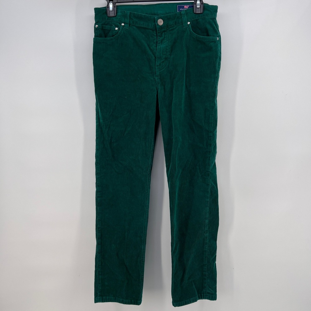 Vineyard Vines Kids Boys Corduroy Pants Emerald‎ Green Size 18 Straight Leg